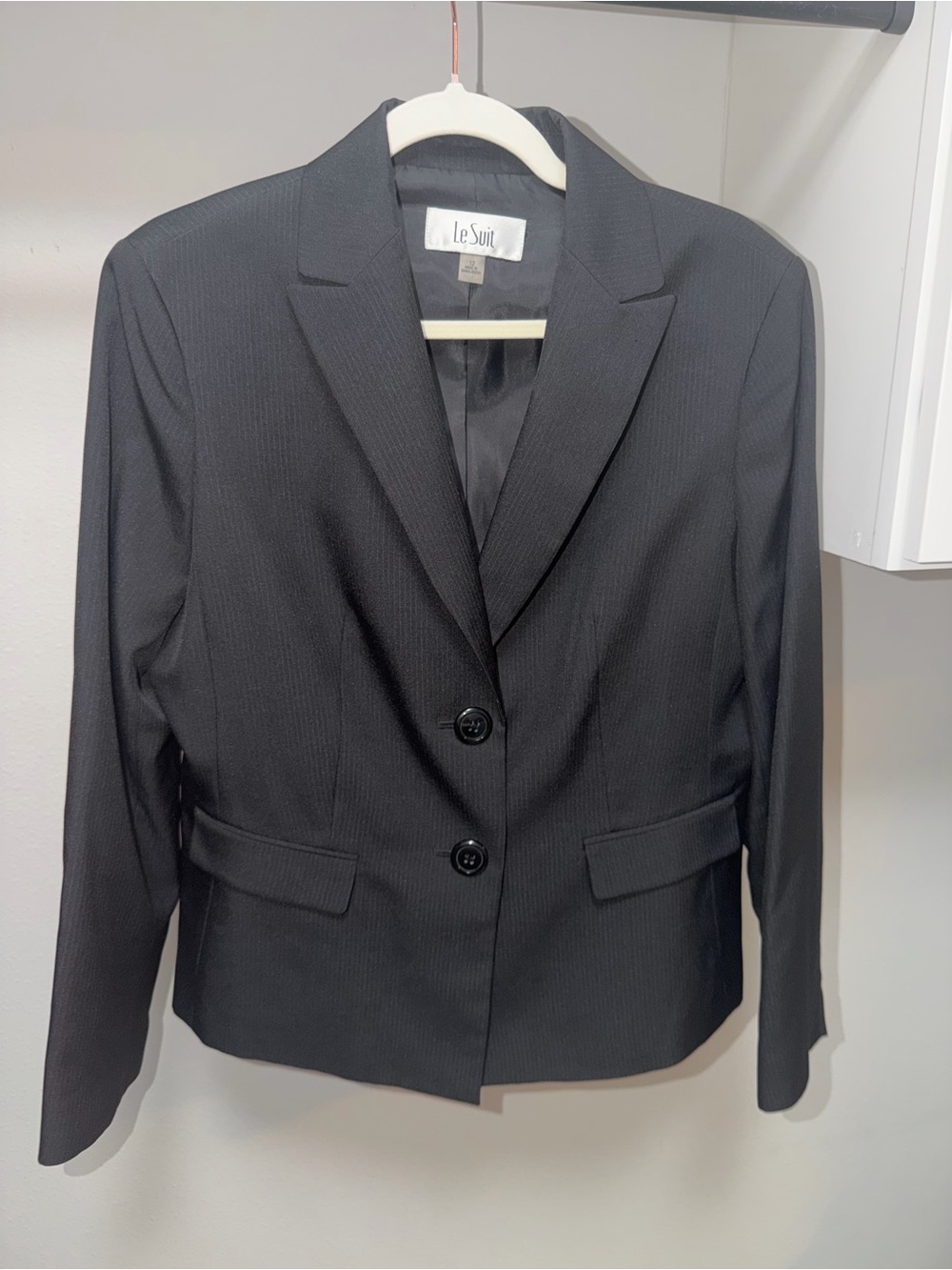 Le Suit Black Women's Two-Button Tailored Blazer